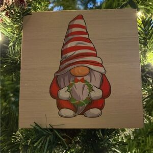 Rustic Marlin Festive Gnome Wood Shelf Sitter